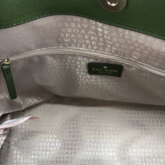 Kate Spade Halsey Post Street Olive Green Tote Bag - Picture 12 of 15